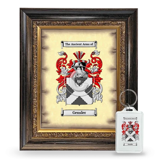 Gensler Framed Coat of Arms and Keychain - Heirloom