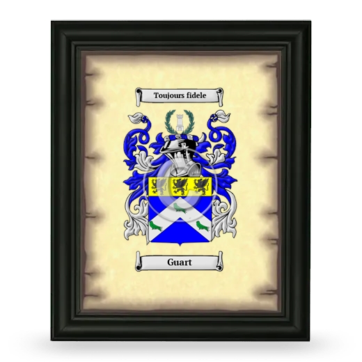 Guart Coat of Arms Framed - Black