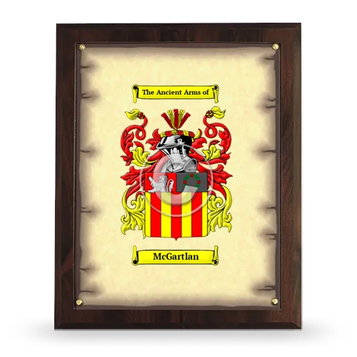 McGartlan Coat of Arms Plaque