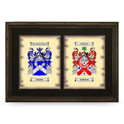 Double Coat of Arms Framed - Brown