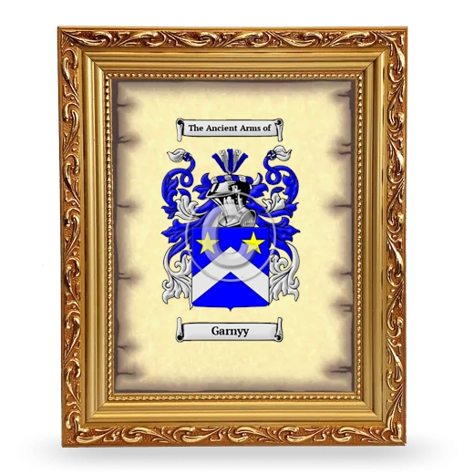 Garnyy Coat of Arms Framed - Gold