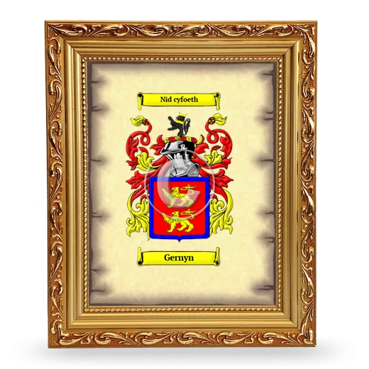 Gernyn Coat of Arms Framed - Gold