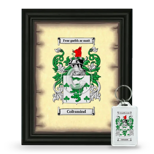 Coltsmind Framed Coat of Arms and Keychain - Black