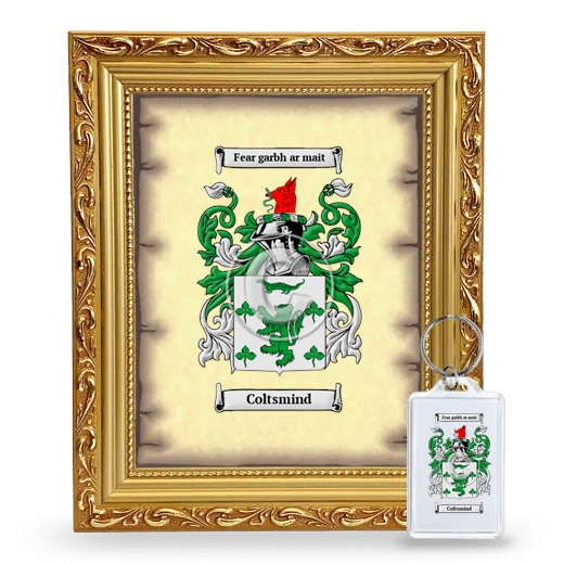 Coltsmind Framed Coat of Arms and Keychain - Gold