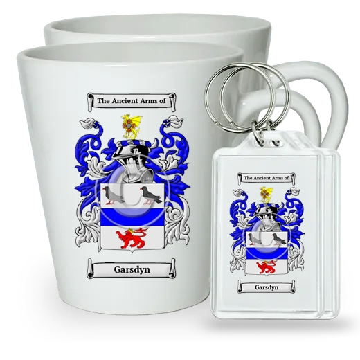 Garsdyn Pair of Latte Mugs and Pair of Keychains