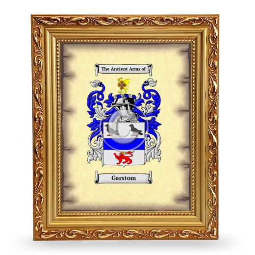 Garstom Coat of Arms Framed - Gold