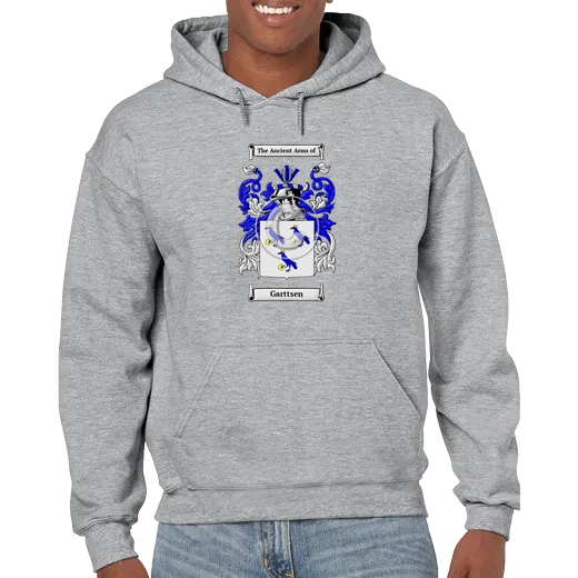 Garttsen Grey Unisex Coat of Arms Hooded Sweatshirt