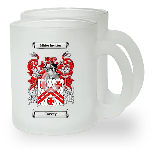 Carvey Pair of Frosted Glass Mugs