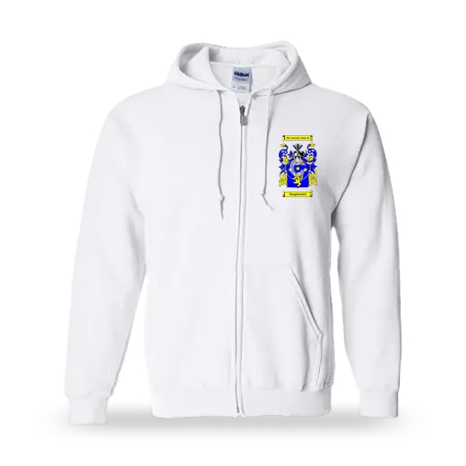 Gasparrotti Unisex Coat of Arms Zip Sweatshirt - White