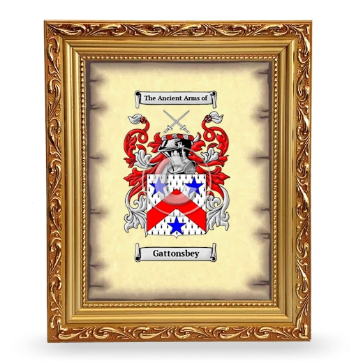 Gattonsbey Coat of Arms Framed - Gold