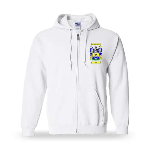 Gati Unisex Coat of Arms Zip Sweatshirt - White