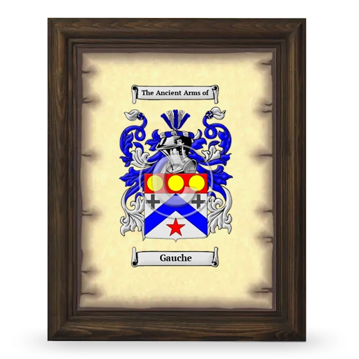 Gauche Coat of Arms Framed - Brown