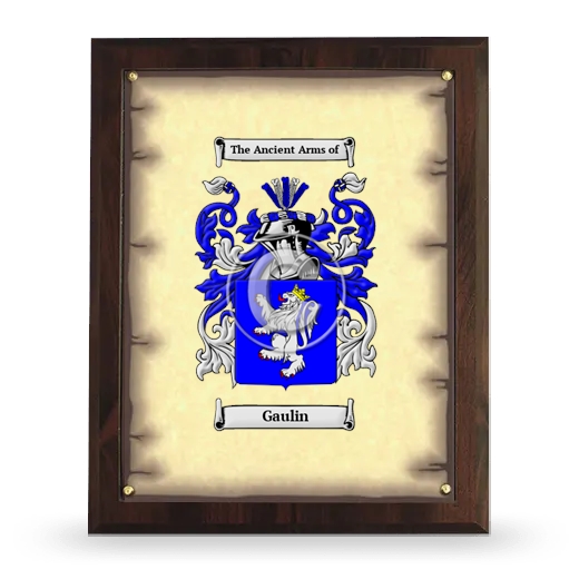 Gaulin Coat of Arms Plaque