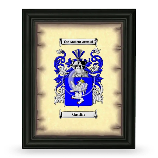 Gaulin Coat of Arms Framed - Black