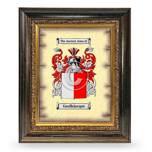 Gaullejacque Coat of Arms Framed - Heirloom