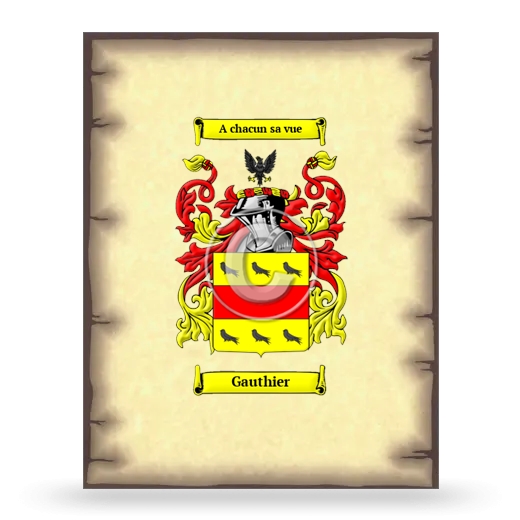 Gauthier Coat of Arms Print