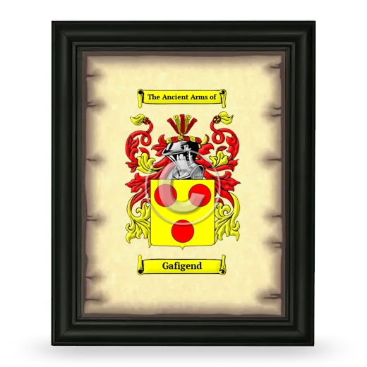 Gafigend Coat of Arms Framed - Black