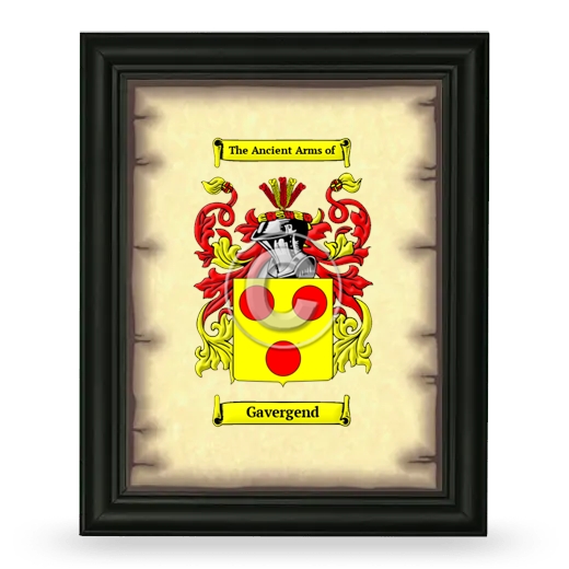 Gavergend Coat of Arms Framed - Black