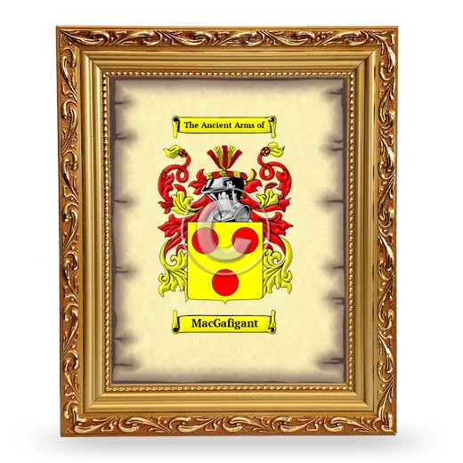 MacGafigant Coat of Arms Framed - Gold