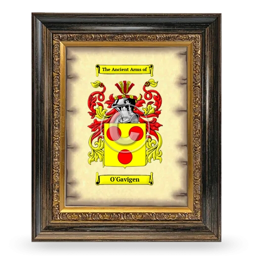 O'Gavigen Coat of Arms Framed - Heirloom