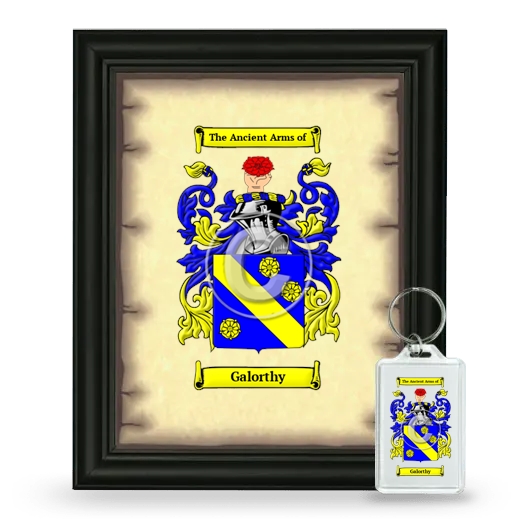 Galorthy Framed Coat of Arms and Keychain - Black