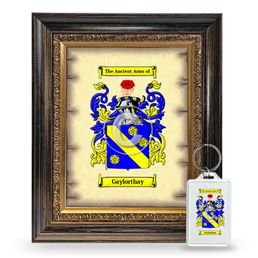 Gaylorthay Framed Coat of Arms and Keychain - Heirloom