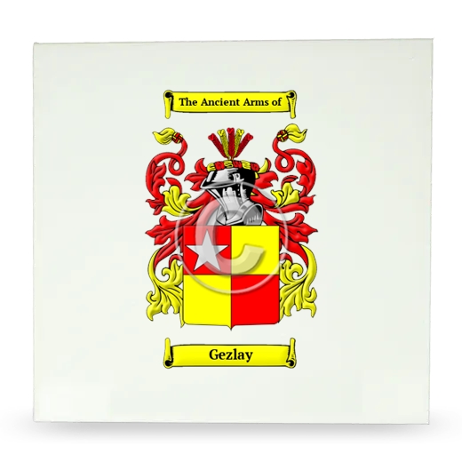 Gezlay Large Ceramic Tile with Coat of Arms