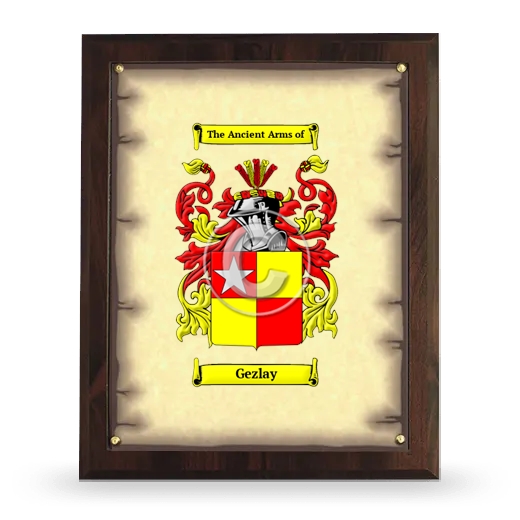 Gezlay Coat of Arms Plaque