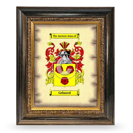 Gebaerd Coat of Arms Framed - Heirloom