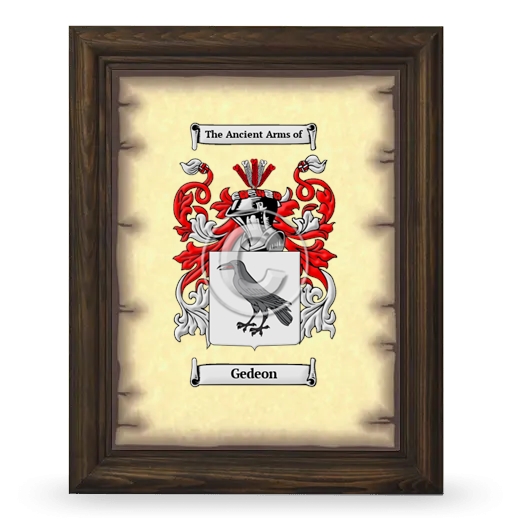 Gedeon Coat of Arms Framed - Brown