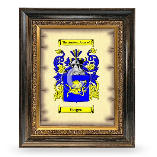 Gergen Coat of Arms Framed - Heirloom