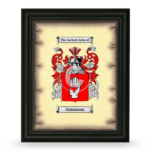 Guismann Coat of Arms Framed - Black
