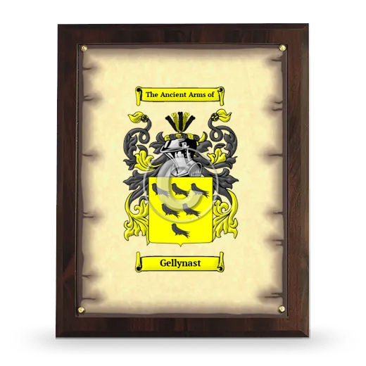 Gellynast Coat of Arms Plaque