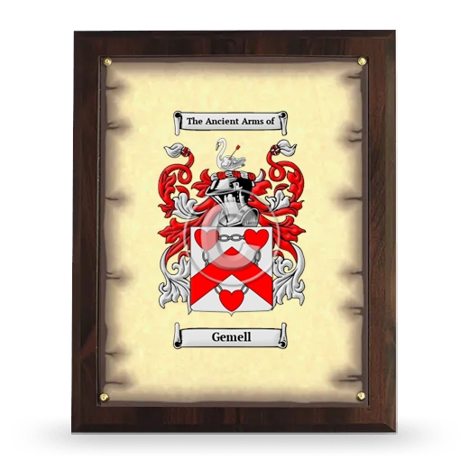 Gemell Coat of Arms Plaque