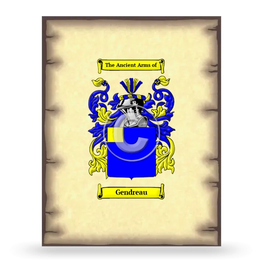 Gendreau Coat of Arms Print