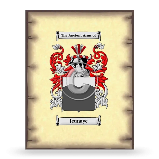 Jeunaye Coat of Arms Print