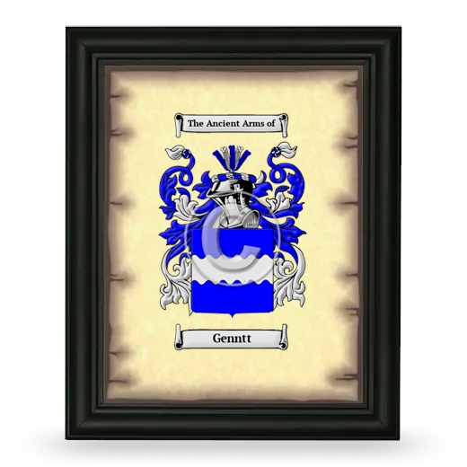 Genntt Coat of Arms Framed - Black