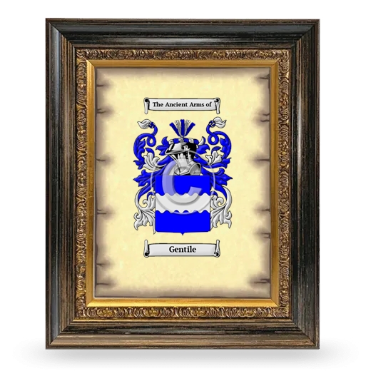 Gentile Coat of Arms Framed - Heirloom