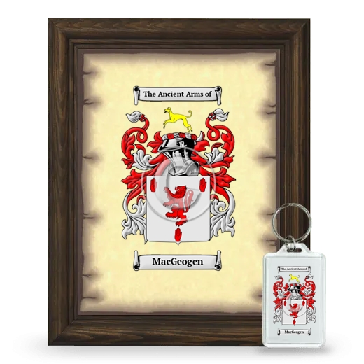 MacGeogen Framed Coat of Arms and Keychain - Brown