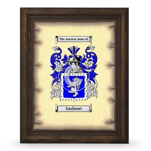 Garheart Coat of Arms Framed - Brown