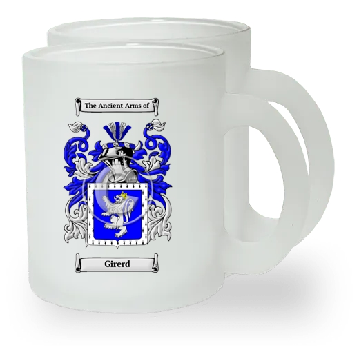 Girerd Pair of Frosted Glass Mugs