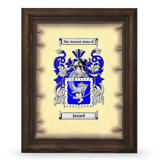 Jarord Coat of Arms Framed - Brown