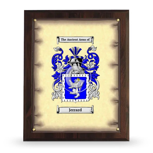 Jerrard Coat of Arms Plaque