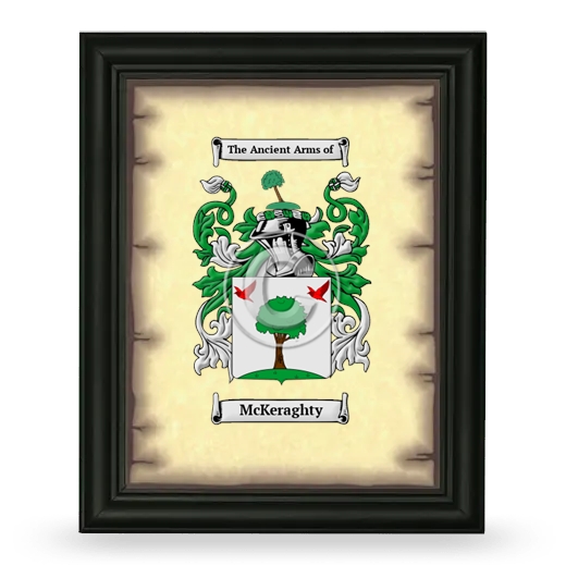 McKeraghty Coat of Arms Framed - Black