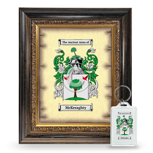 McKeraghty Framed Coat of Arms and Keychain - Heirloom