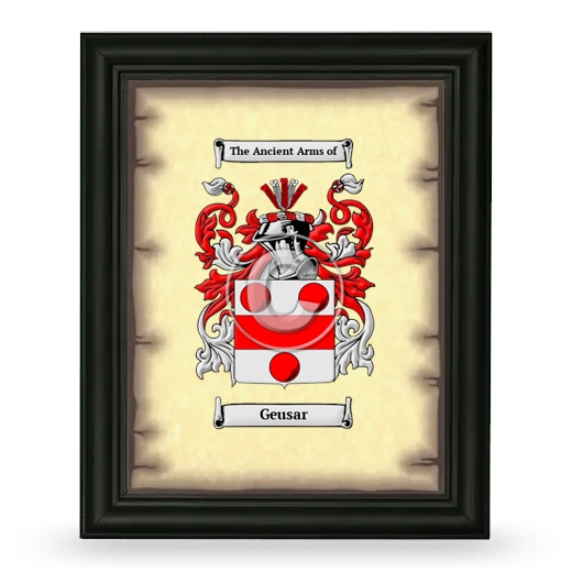 Geusar Coat of Arms Framed - Black