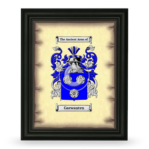 Gaewanten Coat of Arms Framed - Black