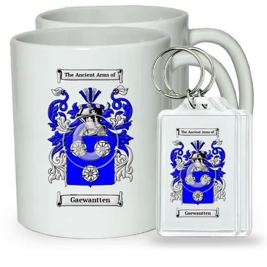 Gaewantten Pair of Coffee Mugs and Pair of Keychains