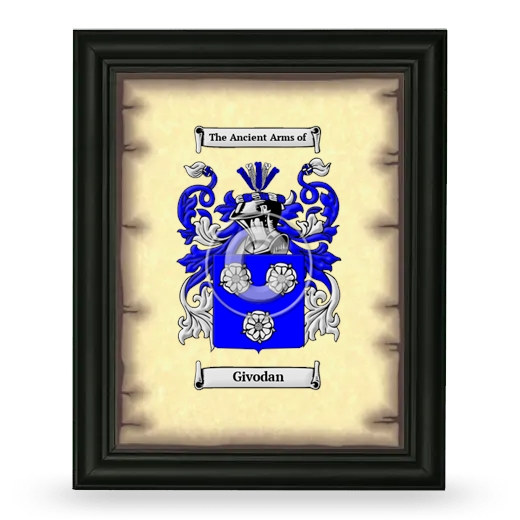 Givodan Coat of Arms Framed - Black