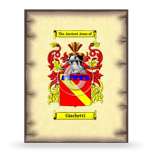 Giachetti Coat of Arms Print